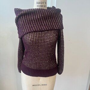 Vintage CACHÉ Chunky Knit  Sequined Sweater  Size Small
